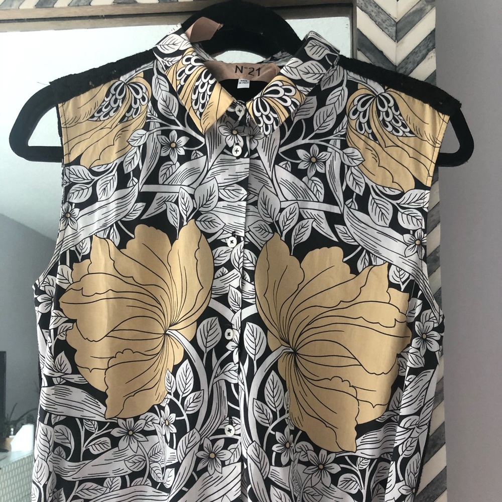 N°21 Floral Cocktail Dress With Back Black Lace